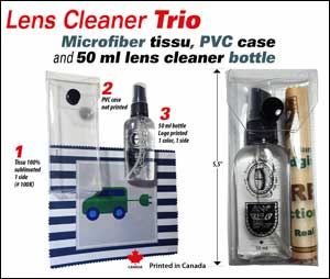 Lens cleaner trio