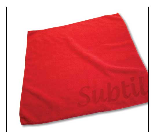Towel with laser printed logo 2