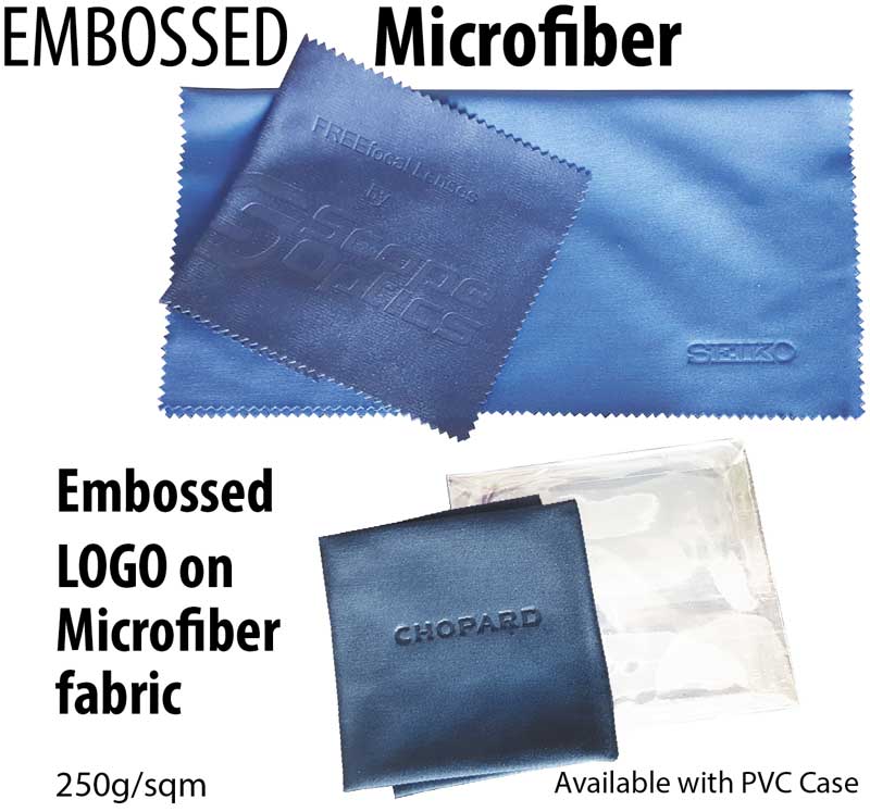 logo embossed microfiber jewelry polishing cloths, logo embossed