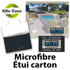 Lingette microfibre avec étui de carton